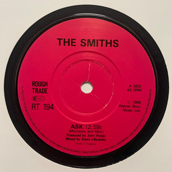 The Smiths – Ask (1986, Double dipped centre, Vinyl) - Discogs