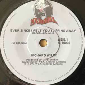 Richard Wilde - Ever Since I Felt You Slipping Away album cover