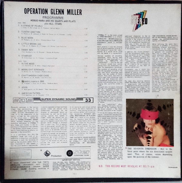 ladda ner album Nobuo Hara And His Sharps & Flats Plus Unknown Artist - Operation Glenn Miller