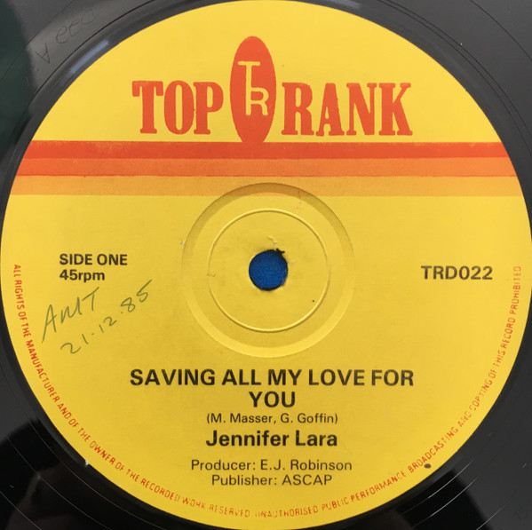 Jennifer Lara – Saving All My Love For You (1985, Vinyl) - Discogs