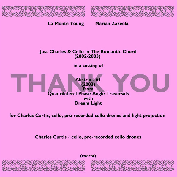 La Monte Young & Marian Zazeela – Just Charles & Cello In The