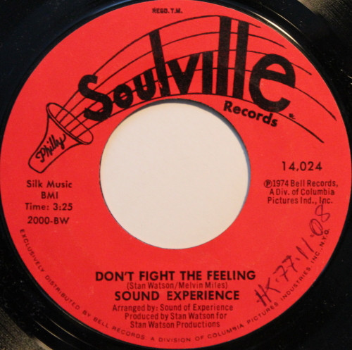 Sound Experience – Don't Fight The Feeling (1974, Bestway Pressing 