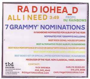 Radiohead - All I Need album cover