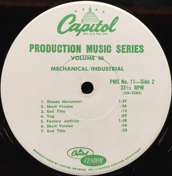 télécharger l'album Unknown Artist - Capitol Production Music Series Volume III No 11 MechanicalIndustrial
