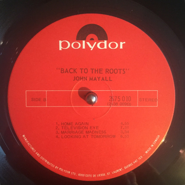 John Mayall - Back To The Roots | Polydor (2675 010) - 6