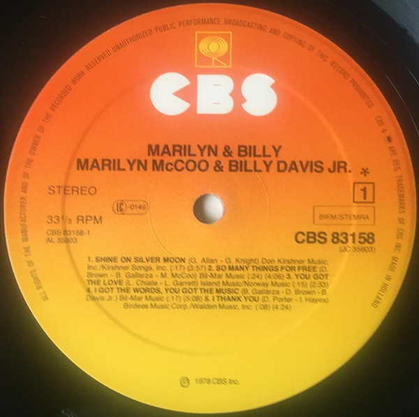 télécharger l'album Marilyn McCoo & Billy Davis Jr - Marilyn Billy