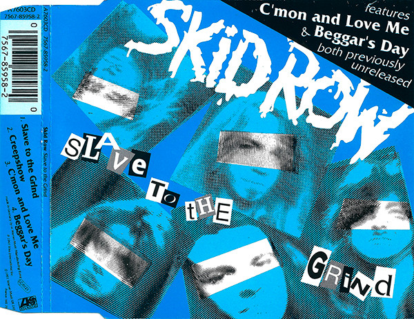 Skid Row – Slave To The Grind (1991, Rubberised Sleeve, Vinyl 