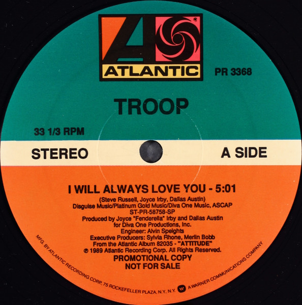 Troop – I Will Always Love You (1991, CD) - Discogs