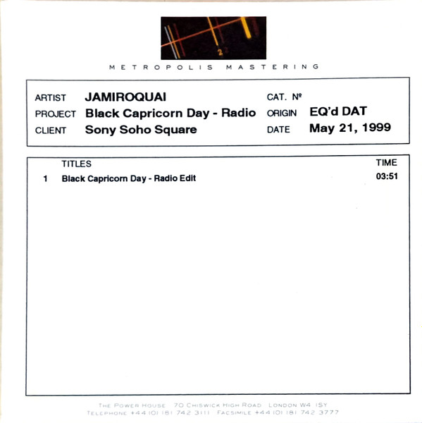 Jamiroquai - Black Capricorn Day | Releases | Discogs