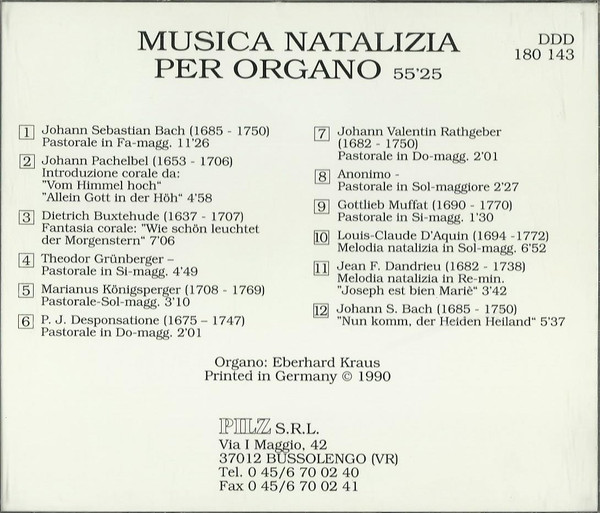 Album herunterladen Eberhard Kraus - Musica Natalizia Per Organo
