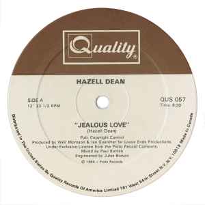 Hazell Dean - Jealous Love / Evergreen album cover