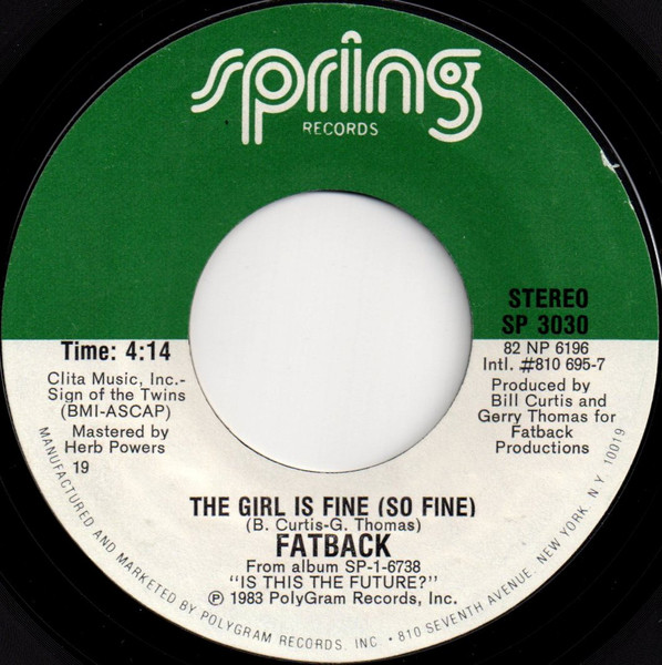 Fatback - The Girl Is Fine (So Fine) | Releases | Discogs