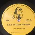 Cover of BBC College Concert 9, 1982, Vinyl