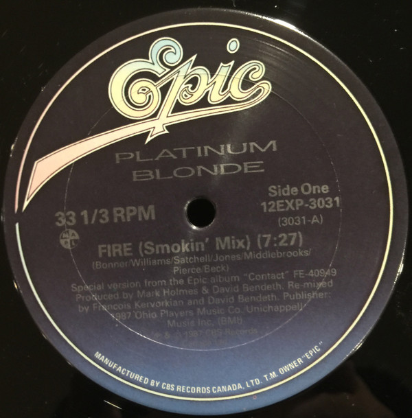 Platinum Blonde - Fire | Epic (12EXP-3031) - 3