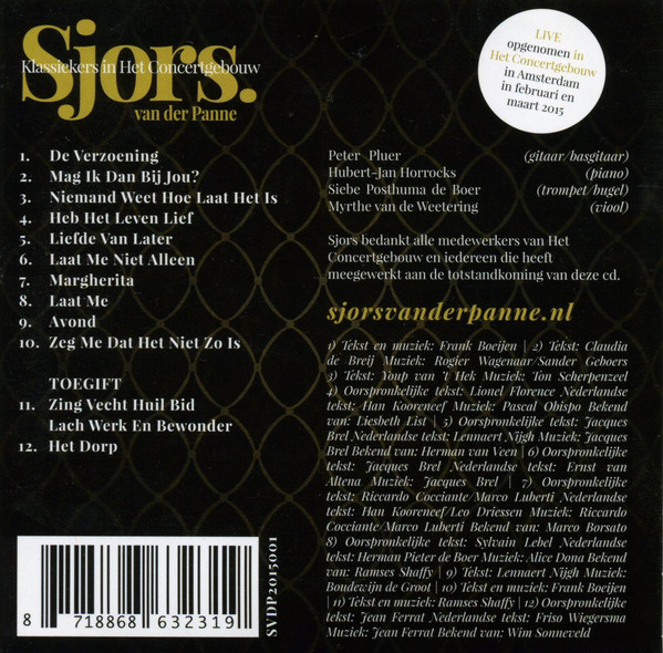 Album herunterladen Sjors Van Der Panne - Klassiekers In Het Concertgebouw