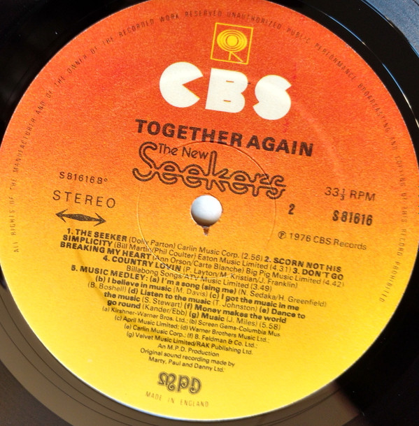 last ned album The New Seekers - Together Again