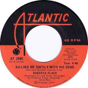 Roberta Flack - Killing Me Softly With His Song album cover