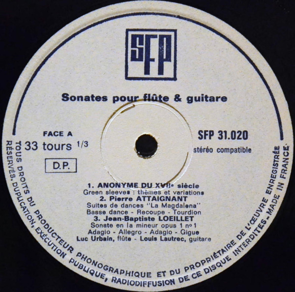 Album herunterladen Luc Urbain, Louis Lautrec - Sonates Et Dances Pour Flute Guitare