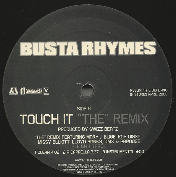 Busta Rhymes – Touch It (The Remix) (2006, Vinyl) - Discogs