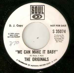 The Originals - We Can Make It Baby album cover