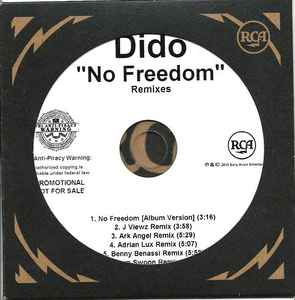 Dido - No Freedom (Remixes) album cover