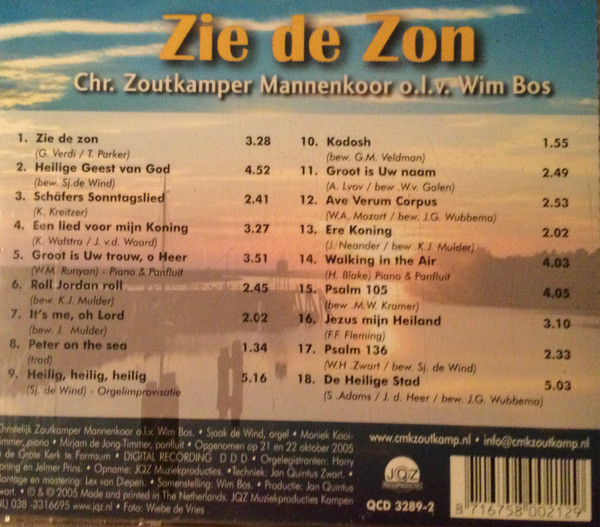 descargar álbum Christelijk Zoutkamper Mannenkoor - Zie De Zon