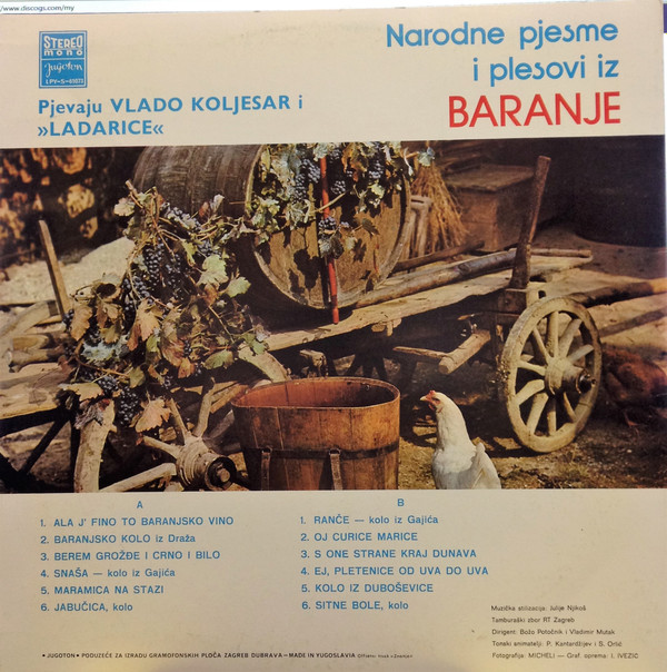 Album herunterladen Vlado Koljesar I Ladarice - Narodne Pjesme I Plesovi Iz Baranje