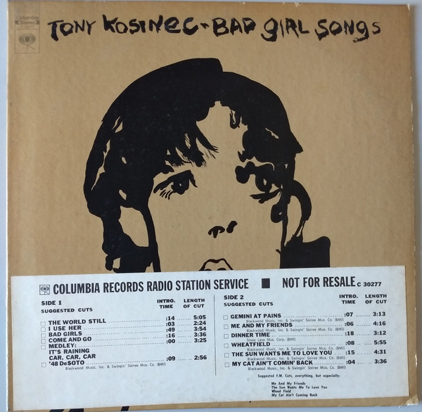 Tony Kosinec - Bad Girl Songs | Releases | Discogs