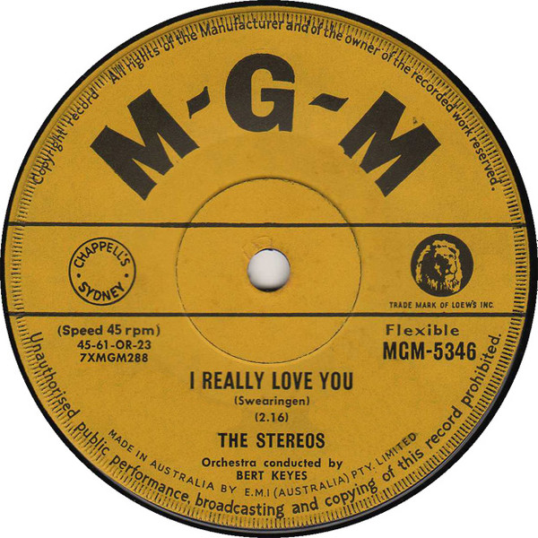 The Stereos – I Really Love You (1961, Vinyl) - Discogs