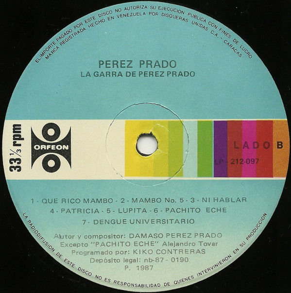 descargar álbum Pérez Prado - La Garra De Pérez Prado