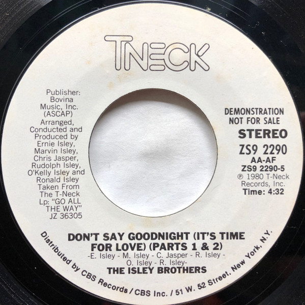 Album herunterladen The Isley Brothers - Dont Say Goodnight Its Time For Love Parts 1 2