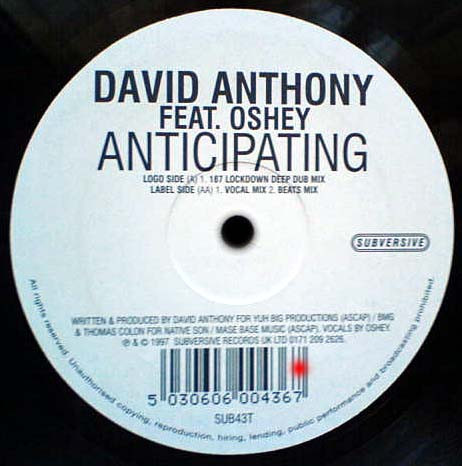 descargar álbum David Anthony Feat Oshey - Anticipating