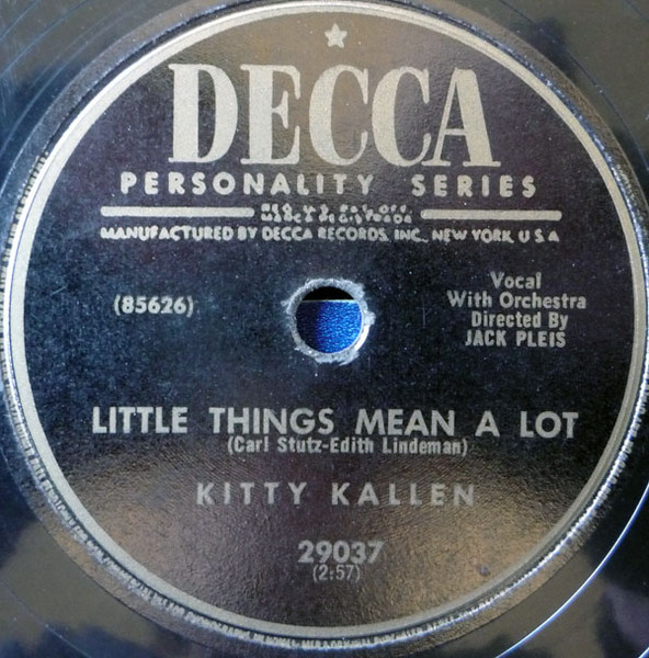 Kitty Kallen - Little Things Mean A Lot [ORIGINAL RECORDINGS REMASTERED]  2CD SET -  Music