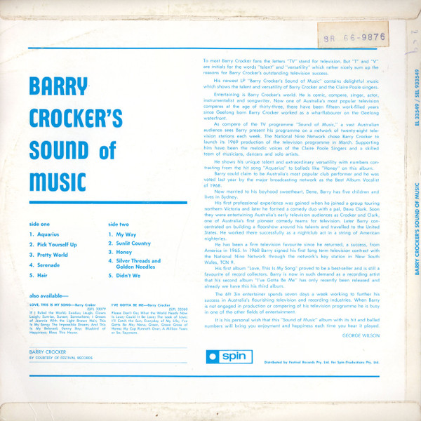 ladda ner album Download Barry Crocker - Barry Crockers Sound Of Music album