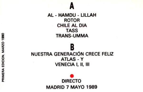 descargar álbum Esplendor Geometrico - Madrid Mayo89