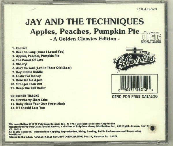 Album herunterladen Jay And The Techniques - Apples Peaches Pumpkin Pie A Golden Classics Edition