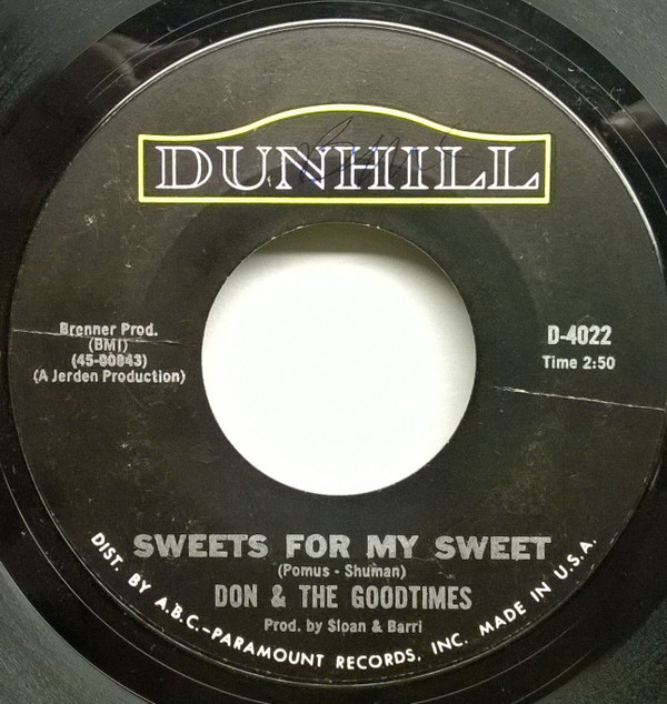 descargar álbum Don & The Goodtimes - Sweets For My Sweet Hey There Mary Mae