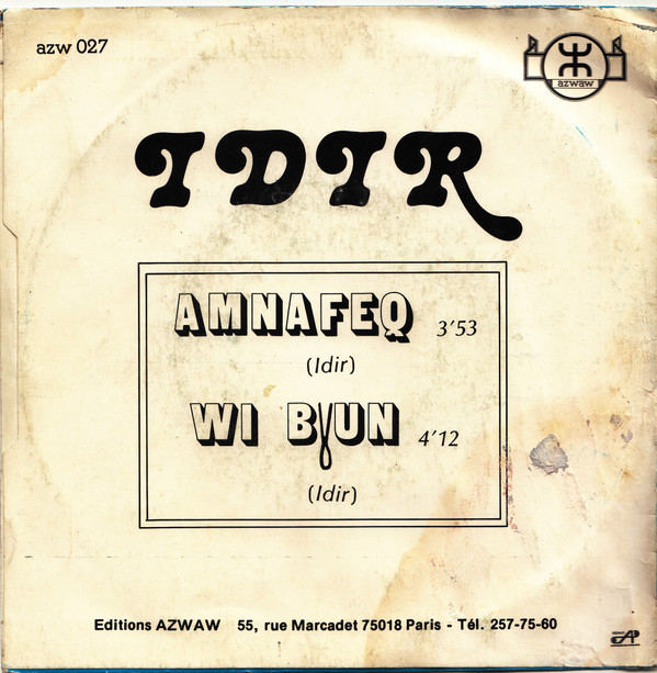 last ned album Idir - Amnafeq Wibɣun