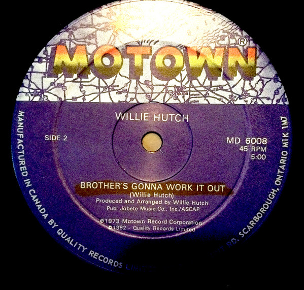 Willie Hutch – In And Out / Brother's Gonna Work It Out (1982