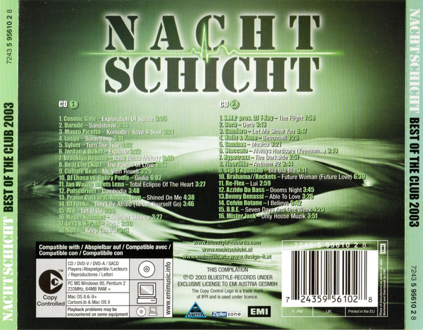 descargar álbum Various - Nachtschicht Best Of The Club 2003