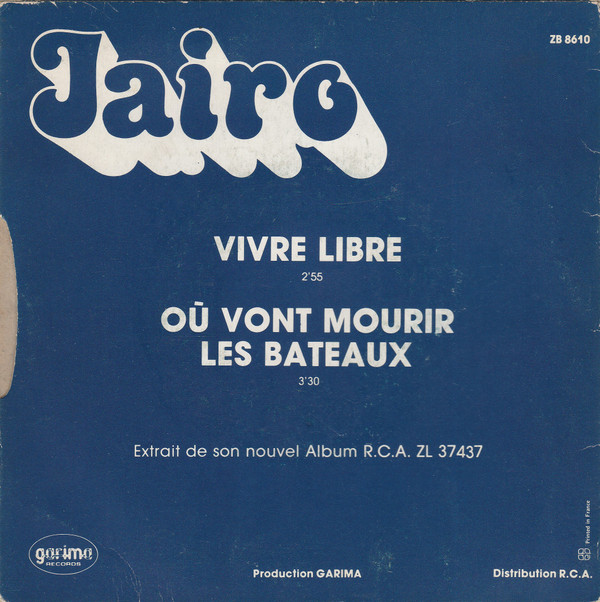 descargar álbum Jairo - Où Vont Mourir Les Bateaux