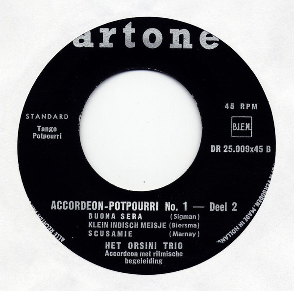 descargar álbum Het Orsini Trio - Accordeon Potpourri No 1