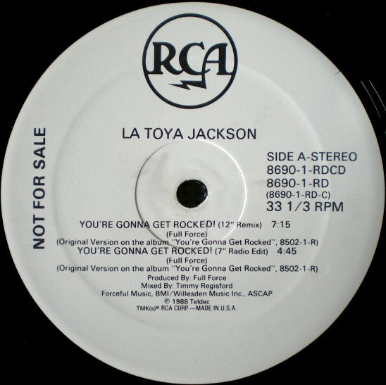 La Toya Jackson – You're Gonna Get Rocked (1988, Vinyl) - Discogs