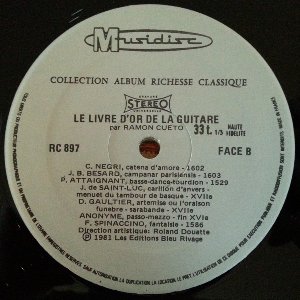 Ramon Cueto , Roland Douatte - Le Livre D'Or De La Guitare | Accord (RC 897) - 4