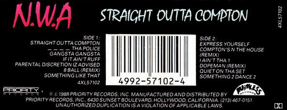 N.W.A - Straight Outta Compton | Releases | Discogs