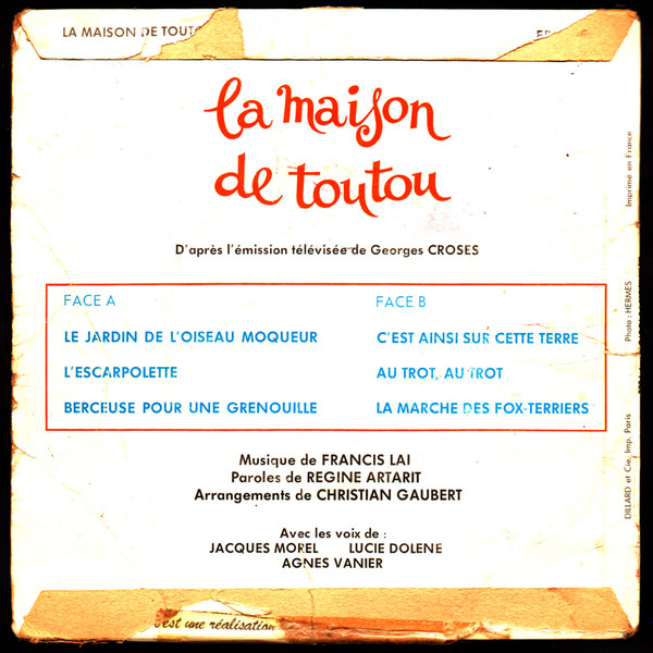 télécharger l'album Francis Lai - La Maison De Toutou