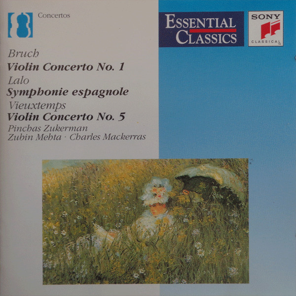 Album herunterladen Bruch Lalo Vieuxtemps Pinchas Zukerman Zubin Mehta Charles Mackerras - Violin Concerto No 1 Symphonie Espagnole Violin Concerto No 5