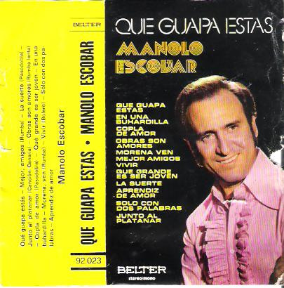 igual Explicación difícil Manolo Escobar – Que Guapa Estas (1975, Cassette) - Discogs