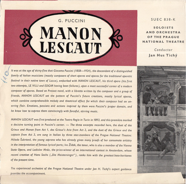 ladda ner album G Puccini - Manon Lescaut