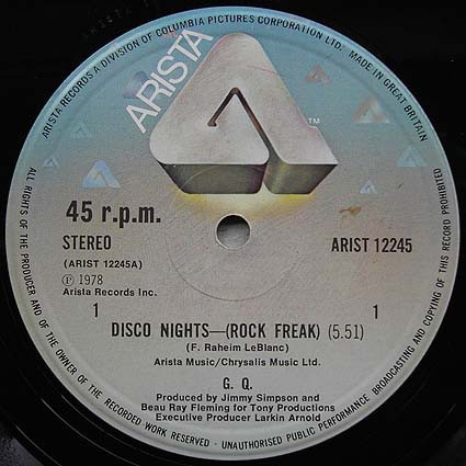 G. Q. – Disco Nights-(Rock Freak) (1979, Vinyl) - Discogs